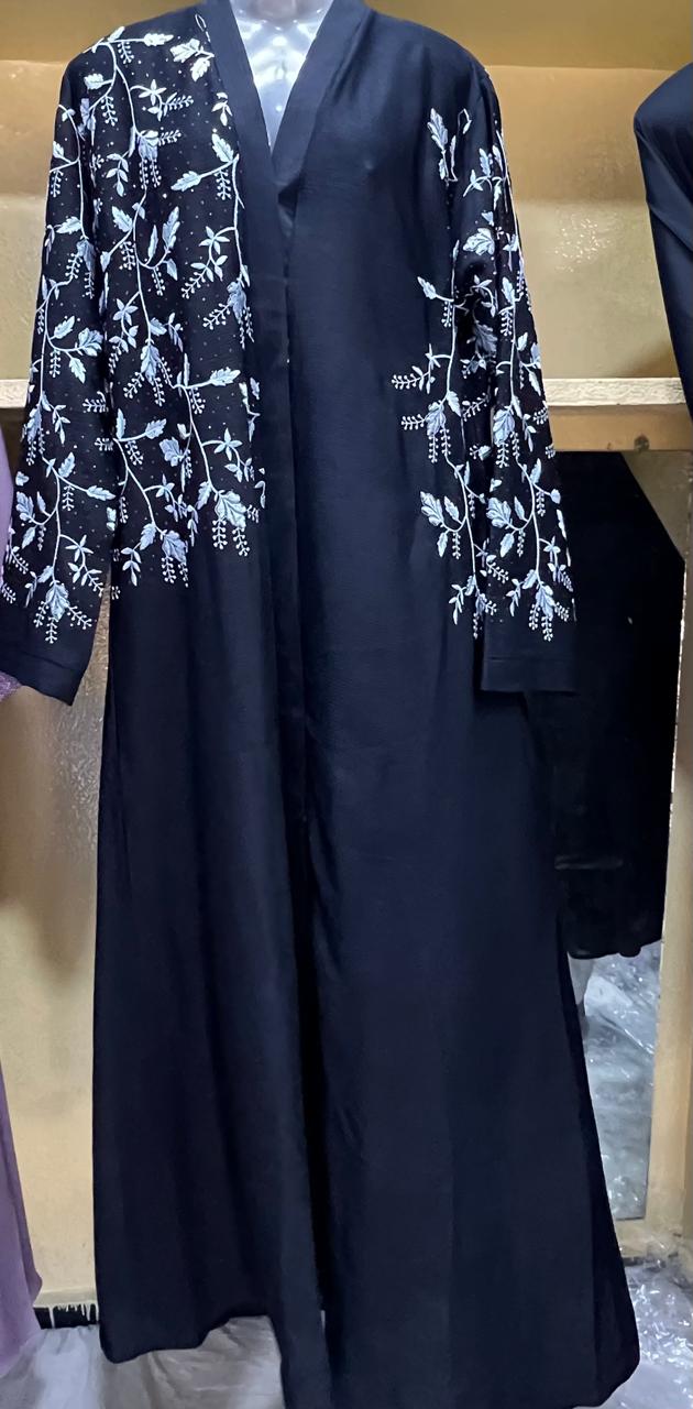 FRONT BACK EMBROIDERY BURQA