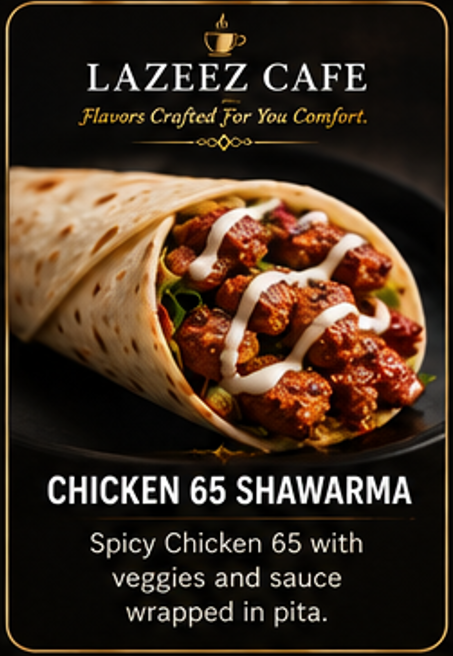 CHICKEN 65 SHAWARMA