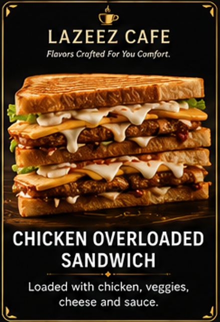 CHICKEN OVERLOADED SANDWICH