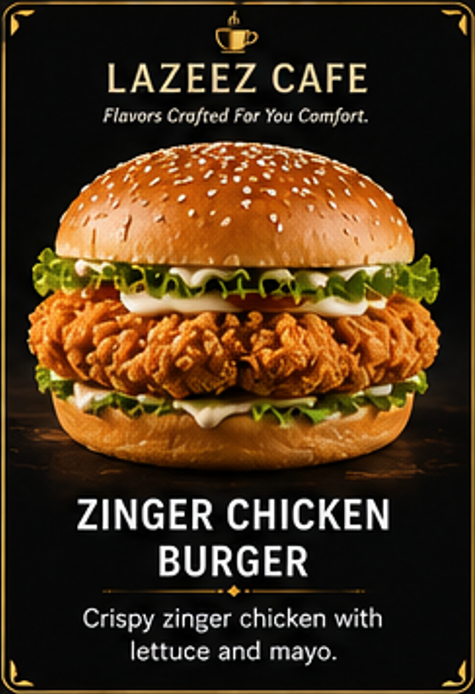 ZINGER CHICKEN BURGER
