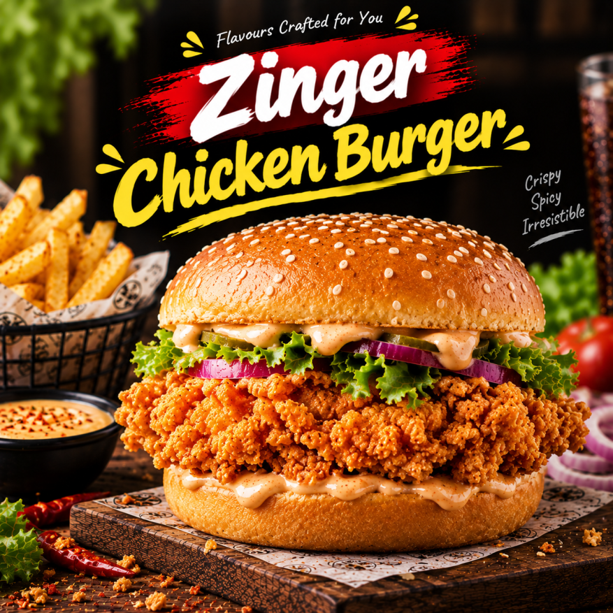 ZINGER CHICKEN BURGER