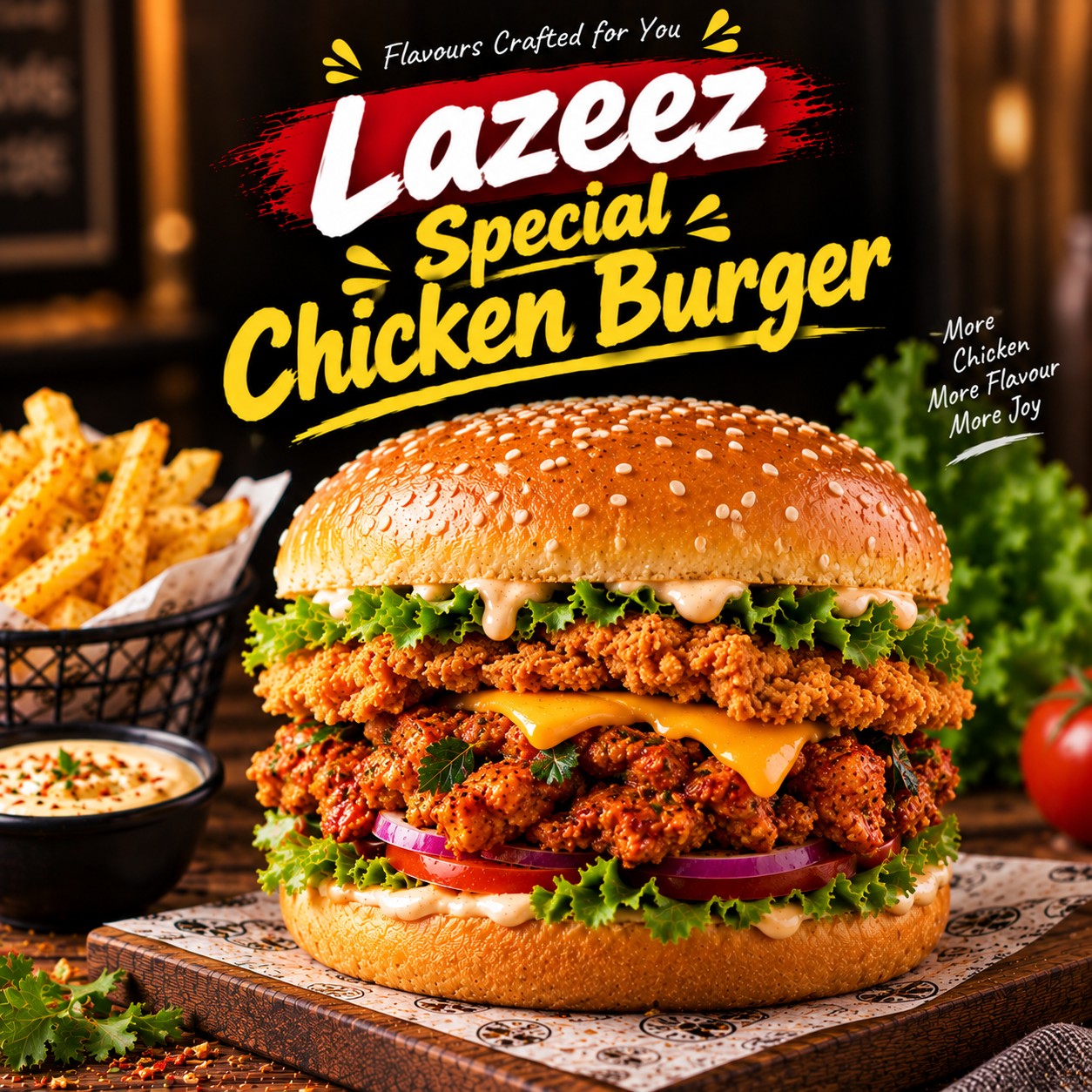 LAZEEZ SPECIAL CHICKEN BURGER